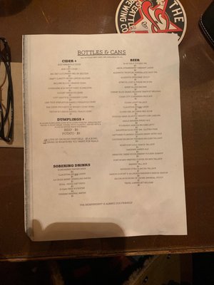 Menu photo 4 The Independent Beer Bar Everett, WA