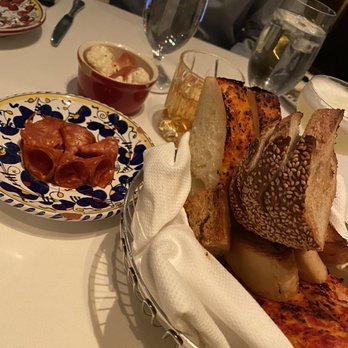 Carbone - starters - spicy salami, pickled cauliflower, assorted bread - Italian Near Me - Las Vegas, Nevada Carbone - starters - spicy salami, pickled cauliflower, assorted bread - Italian Near Me - Las Vegas, Nevada