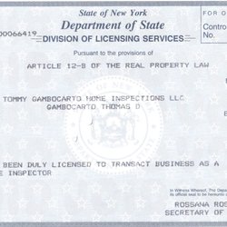 Tommy Gambocarto Home Inspections - MY NYS HOME INSPECTOR LISENCE
