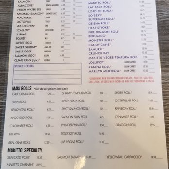 Makitto Sushi - Here are the roll prices! - Sushi Bars Near Me - Mesa, Arizona Makitto Sushi - Here are the roll prices! - Sushi Bars Near Me - Mesa, Arizona