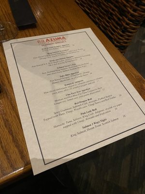 Menu photo 1 Azuma Sushi & Robata Grill Houston, TX Menu photo 1 Azuma Sushi & Robata Grill Houston, TX