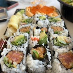 B Cafe - One of the sushi combos with drink