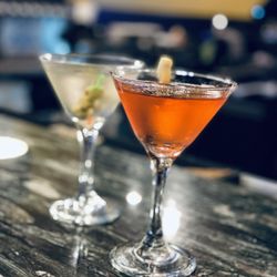 Cosmo and dirty martini
