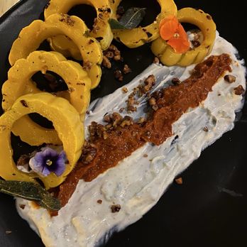 In Bloom - Delicata squash- flavorful dish - New American Near Me - Paso Robles, California In Bloom - Delicata squash- flavorful dish - New American Near Me - Paso Robles, California