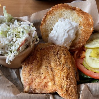 The Duck Pond - Whitefish sandwich and slaw - Beer Gardens Near Me - Munising, Michigan The Duck Pond - Whitefish sandwich and slaw - Beer Gardens Near Me - Munising, Michigan