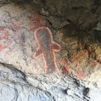 Tomo-Kahni State Historic Park - Bear outlined in red and white. - Hiking Near Me - Tehachapi, California Tomo-Kahni State Historic Park - Bear outlined in red and white. - Hiking Near Me - Tehachapi, California