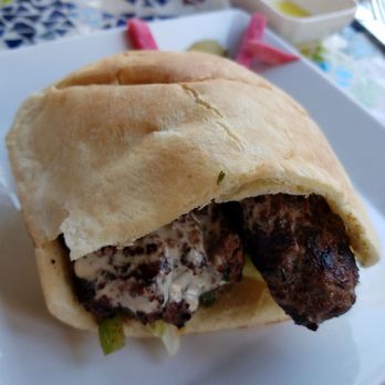 Dvine Mediterranean Experience - Brea - Burger. Really good. - Mediterranean Near Me - Brea, California