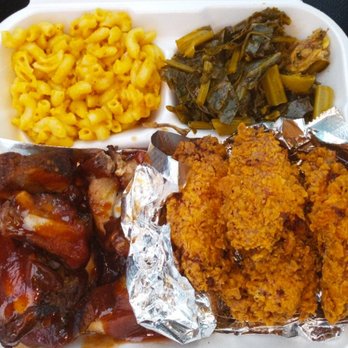 We In The Kitchen - Rib tips with plenty of bbq sauce, fried chicken wings, collard greens, mac & cheese. - Barbeque Near Me We In The Kitchen - Rib tips with plenty of bbq sauce, fried chicken wings, collard greens, mac & cheese. - Barbeque Near Me