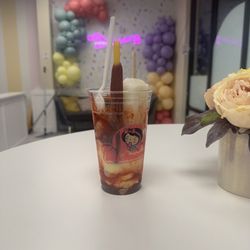 La Michoacana Jax - Mangonada- tamarind/pineapple mango with a sour soup ice Delicious!!!!