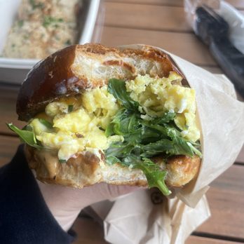 Eggbred - Soft scramble + arugula - AMAZING! - Breakfast & Brunch Near Me - La Habra, California Eggbred - Soft scramble + arugula - AMAZING! - Breakfast & Brunch Near Me - La Habra, California