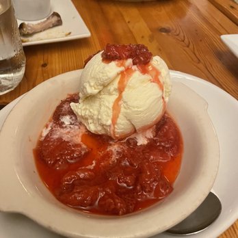 The Whiskey Jar - Strawberry compote with ice cream - Southern Near Me - Charlottesville, Virginia The Whiskey Jar - Strawberry compote with ice cream - Southern Near Me - Charlottesville, Virginia