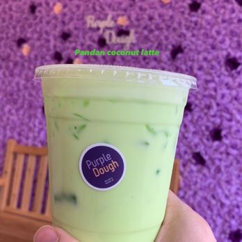 Purple Dough - Coconut Pandan Latte Iced - Desserts Near Me - Woodside, New York