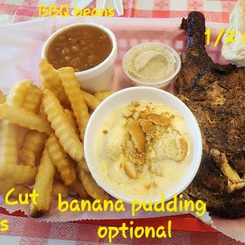 Big Man's Barbecue - My first Order at Big Man's BBQ and I purchased the optional Banana Pudding for dessert - Southern Near Me - Florence, Alabama