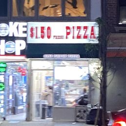 Outside the pizza shop Outside the pizza shop