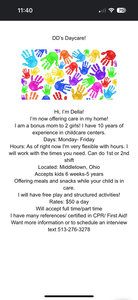 DDs Daycare - childcare center in Middletown, OH