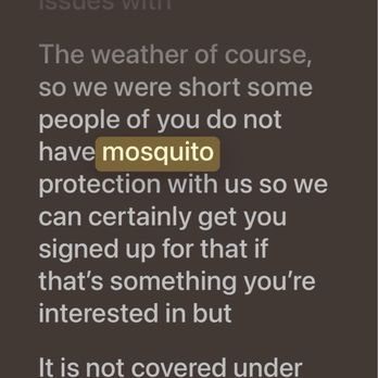 HomeTeam Pest Defense - Their response when I asked about mosquitoes-- "it's just the rain" - Pest Control Near Me - Sarasota, Florida
