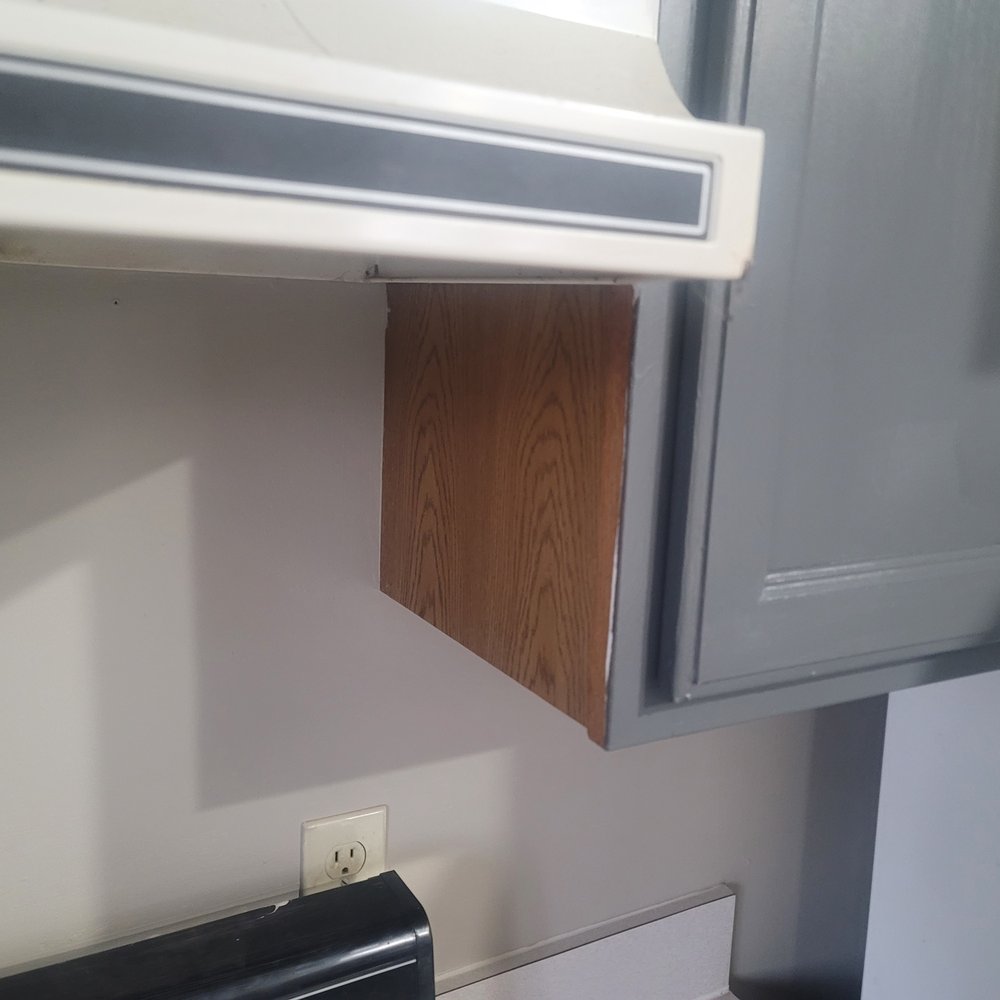 Mike's handyman services - Part the cabinet was not painted at all. - General Contractors Near Me