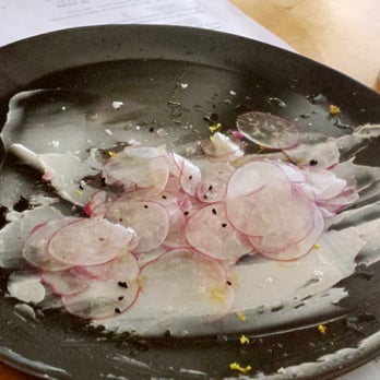 Crêpe Bar - Radishes: Cultured butter, smoked salt, and lime. Radishes straight from Agritopia Farm!  Thanks Cody! - Creperies Near Me - Tempe, Arizona