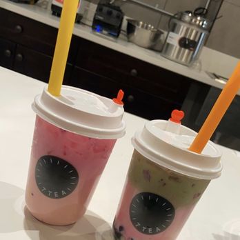 7 TEA - Dragon Yogurt Milk tea (left) and Green Dragon (right) - Coffee & Tea Near Me - Pasadena, California 7 TEA - Dragon Yogurt Milk tea (left) and Green Dragon (right) - Coffee & Tea Near Me - Pasadena, California