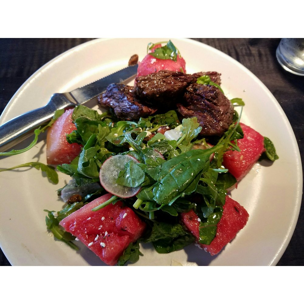 Not Your Average Joe's - Waltham - Watermelon Feta salad w| steak tips * - New American Near Me - Waltham, Massachusetts Not Your Average Joe's - Waltham - Watermelon Feta salad w| steak tips * - New American Near Me - Waltham, Massachusetts