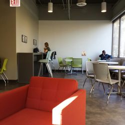 Leaf and Bean Cafe - In the library.
