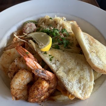 Restaurant 604 - Creamy tortellini with extra blackened shrimp - Breakfast & Brunch Near Me - Honolulu, Hawaii