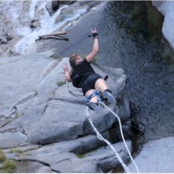 Bungee Adventures - I forgot to look back up at John on the bridge but it's still an epic picture