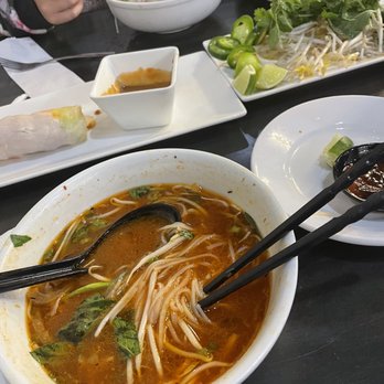 Pho Express - Pho with rare steak & meatball, spring rolls, and a meatball pho. - Vietnamese Near Me - Colorado Springs, Colorado Pho Express - Pho with rare steak & meatball, spring rolls, and a meatball pho. - Vietnamese Near Me - Colorado Springs, Colorado