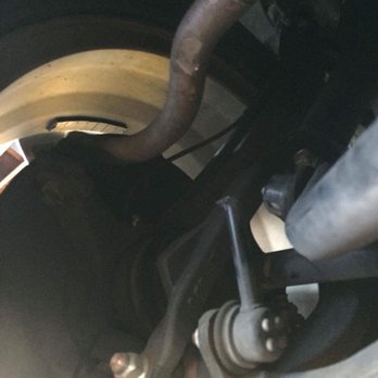 Tire Central - Broken sway bar connector pointed out by Anthony during a wheel alignment - Tires Near Me - San Gabriel, California Tire Central - Broken sway bar connector pointed out by Anthony during a wheel alignment - Tires Near Me - San Gabriel, California
