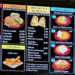 Romulos Mexican Grill - Riddle - Menu