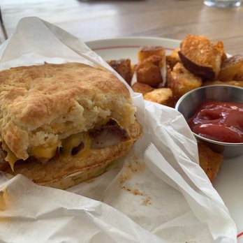 The Lost Fox - Pork Belly, Egg & Cheese Sandwich - New American Near Me - Ashburn, Virginia
