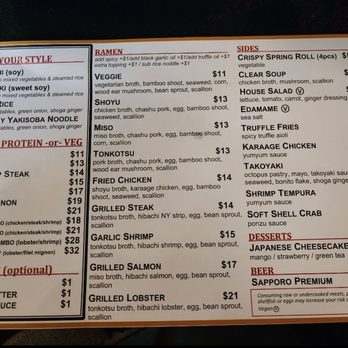 Chef Chin's Hibachi Ramen - Menu - Japanese Near Me - Plano, Texas