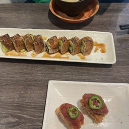 Miso Soup, (Vegan roll), Crispy Rice Spicy Tuna Miso Soup, (Vegan roll), Crispy Rice Spicy Tuna