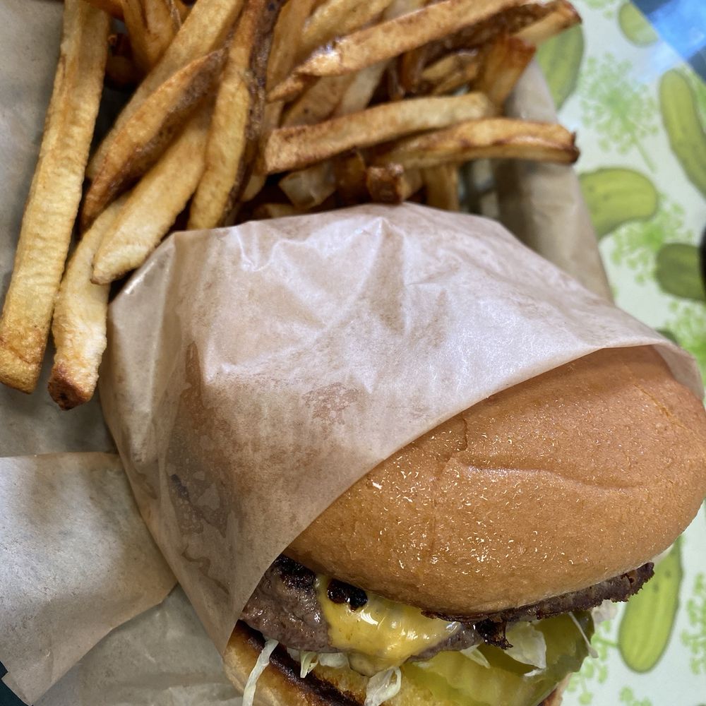 Jalapeno Cheeseburger & hand cut fries!