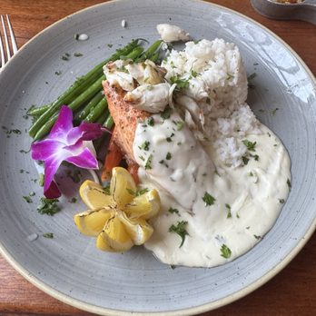 King's Arms Tavern - Salmon with crab - Southern Near Me - Williamsburg, Virginia King's Arms Tavern - Salmon with crab - Southern Near Me - Williamsburg, Virginia