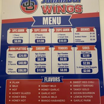 JammBar Wings - Menu - Chicken Wings Near Me - Fort Pierce, Florida