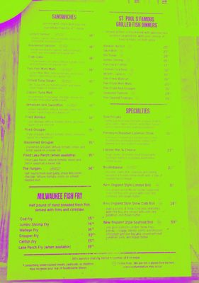 Menu photo 4 St. Paul Fish - Mequon Mequon, WI Menu photo 4 St. Paul Fish - Mequon Mequon, WI