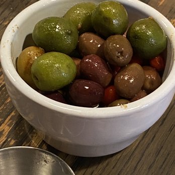 Old Town Tap - Warm olives to start! - Pizza Near Me - Truckee, California
