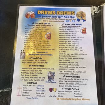 Drews Brews And Grille - Menu - New American Near Me - Melbourne, Florida