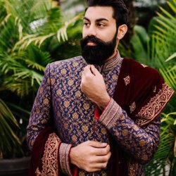 Sameera Faridi Design Studio - Saagar looks regal in his custom sherwwani !