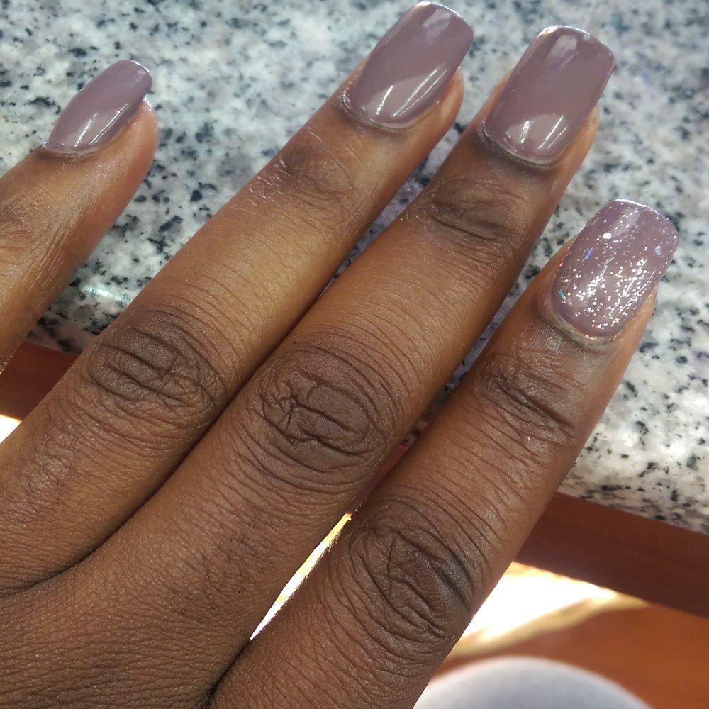 Andy Nails - OPI "Berlin There Done That" with a touch of silver sparkle! - Nail Salons Near Me - Memphis, Tennessee