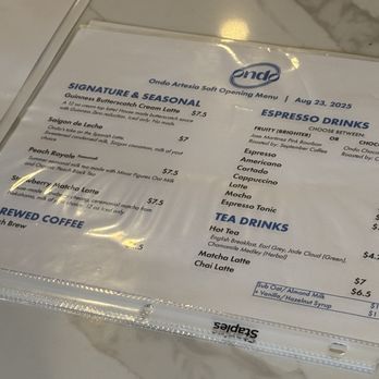 Ondo Coffee - Menu - Coffee & Tea Near Me - Artesia, California Ondo Coffee - Menu - Coffee & Tea Near Me - Artesia, California