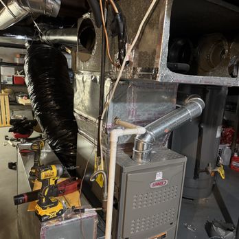 Wolfe Innovations - Before the New ac install. Notice the big plenum off the top - Heating & Air Conditioning/HVAC Near Me - Marysville , Ohio Wolfe Innovations - Before the New ac install. Notice the big plenum off the top - Heating & Air Conditioning/HVAC Near Me - Marysville , Ohio