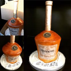 Couture Cakes & Events - Hennesy flavored Hennessy bottle cake