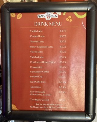 Menu photo 1 Yi's Cafe Arcadia, CA