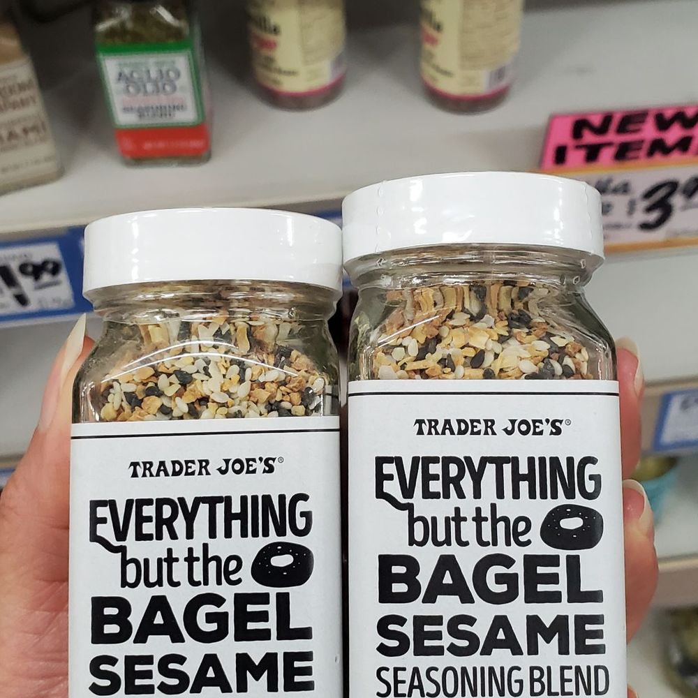 Trader Joe's - Spice Everything But Bagel ($1.99) x2 - Grocery Near Me - Folsom, California Trader Joe's - Spice Everything But Bagel ($1.99) x2 - Grocery Near Me - Folsom, California