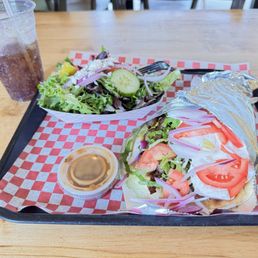Gyro and Greek Salad