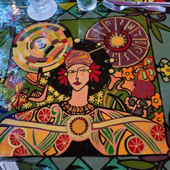 Blue Heaven - The table top where I sat for dinner - Breakfast & Brunch Near Me - Key West, Florida