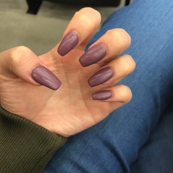 Wynn Nails & Spa - Matte purple - Nail Salons Near Me - Irvine, California