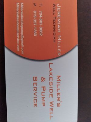 Miller's Lakeside Well and Pump Services Logo